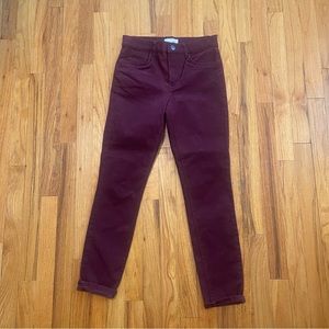 LOFT | Chino Burgundy Straight Pants